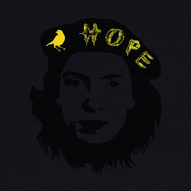 HOPE is the Thing With Feathers Emily Dickinson Che Guevara design by pelagio